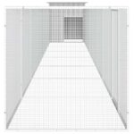 Kippenhok 800x91x100 cm gegalvaniseerd staal grijs - Afbeelding 4