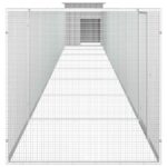 Kippenhok 900x91x100 cm gegalvaniseerd staal grijs - Image 4