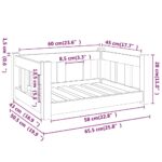 Hondenmand 65,5x50,5x28 cm massief grenenhout wit – Image 7
