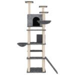 Kattenmeubel met sisal krabpalen 191 cm donkergrijs - Afbeelding 3