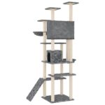 Kattenmeubel met sisal krabpalen 191 cm donkergrijs - Afbeelding 5