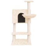 Kattenmeubel met sisal krabpalen 108,5 cm crèmekleurig - Image 4