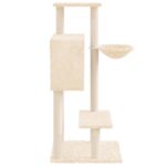 Kattenmeubel met sisal krabpalen 108,5 cm crèmekleurig - Image 5