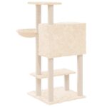 Kattenmeubel met sisal krabpalen 108,5 cm crèmekleurig - Image 6