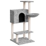 Kattenmeubel met sisal krabpalen 108,5 cm lichtgrijs – Image 2