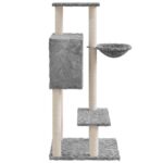 Kattenmeubel met sisal krabpalen 108,5 cm lichtgrijs – Image 5