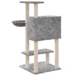 Kattenmeubel met sisal krabpalen 108,5 cm lichtgrijs – Image 6