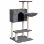 Kattenmeubel met sisal krabpalen 108,5 cm donkergrijs – Image 2