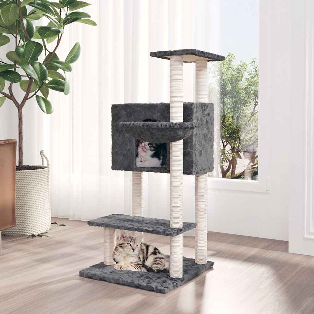 8720287123903_m_en_hd_1.jpg Kattenmeubel met sisal krabpalen 108,5 cm donkergrijs – Image 1