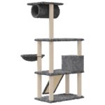 Kattenmeubel met sisal krabpalen 131 cm donkergrijs - Afbeelding 5