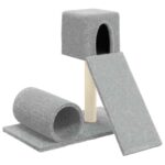 Kattenmeubel met sisal krabpalen 59 cm lichtgrijs – Image 2