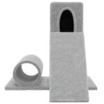 Kattenmeubel met sisal krabpalen 59 cm lichtgrijs – Image 3