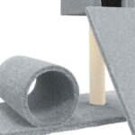 Kattenmeubel met sisal krabpalen 59 cm lichtgrijs – Image 6