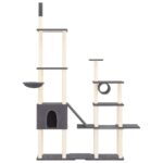 Kattenmeubel met sisal krabpalen 279 cm donkergrijs - Afbeelding 3