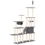 Kattenmeubel met sisal krabpalen 279 cm donkergrijs - Afbeelding 5
