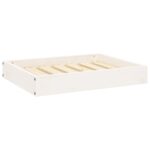 Hondenmand 61,5x49x9 cm massief grenenhout wit - Afbeelding 2