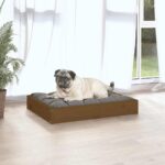 Hondenmand 61,5x49x9 cm massief grenenhout honingbruin - Image 3