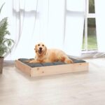 Hondenmand 71,5x54x9 cm massief grenenhout - Afbeelding 3