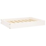 Hondenmand 71,5x54x9 cm massief grenenhout wit - Image 2