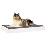 Hondenmand 91,5x64x9 cm massief grenenhout wit – Image 6