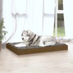Hondenmand 101,5x74x9 cm massief grenenhout honingbruin - Image 5