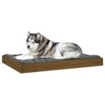 Hondenmand 101,5x74x9 cm massief grenenhout honingbruin - Image 6