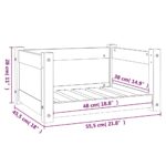 Hondenbed 55,5x45,5x28 cm massief grenenhout - Image 8