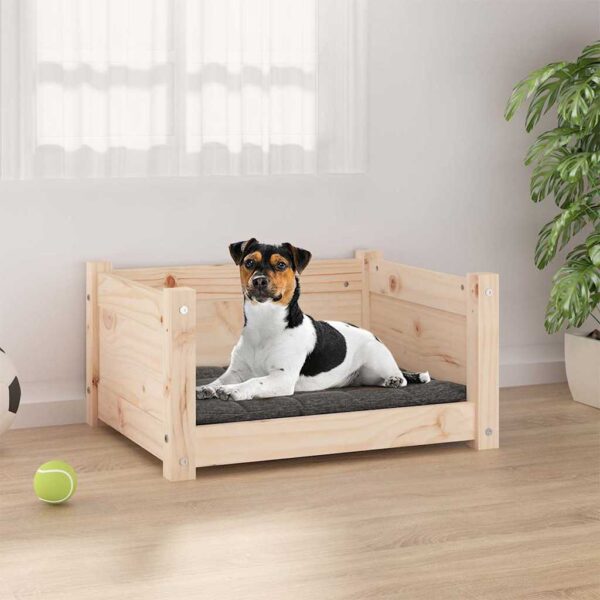 Hondenbed 55,5x45,5x28 cm massief grenenhout