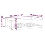 Hondenmand 95,5x65,5x28 cm massief grenenhout - Image 8
