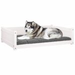 Hondenmand 105,5x75,5x28 cm massief grenenhout wit – Image 4