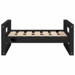 Hondenmand 65,5x50,5x28 cm massief grenenhout zwart – Image 5