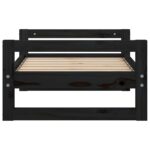 Hondenmand 65,5x50,5x28 cm massief grenenhout zwart – Image 6