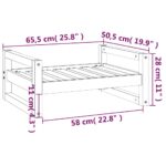 Hondenmand 65,5x50,5x28 cm massief grenenhout zwart – Image 8