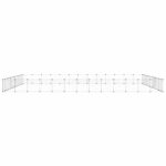 Huisdierenkooi met deur 52 panelen 35x35 cm staal zwart – Image 5