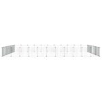 Huisdierenkooi met deur 44 panelen 35x35 cm staal zwart - Afbeelding 4