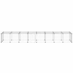 Huisdierenkooi met deur 36 panelen 35x35 cm staal zwart – Image 4