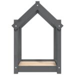 Hondenmand 61x50x70 cm massief grenenhout grijs - Afbeelding 6