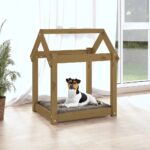 Hondenmand 61x50x70 cm massief grenenhout honingbruin – Image 3