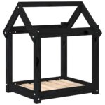Hondenmand 61x50x70 cm massief grenenhout zwart – Image 2