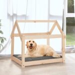 Hondenmand 81x60x70 cm massief grenenhout - Afbeelding 3