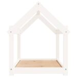 Hondenbed 81x60x70 cm massief grenenhout wit - Afbeelding 6