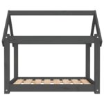 Hondenmand 81x60x70 cm massief grenenhout grijs - Afbeelding 5