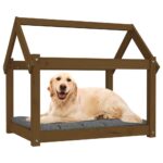 Hondenmand 81x60x70 cm massief grenenhout honingbruin - Afbeelding 4