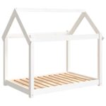 Hondenmand 101x70x90 cm massief grenenhout wit - Image 2