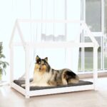 Hondenmand 101x70x90 cm massief grenenhout wit - Image 3