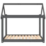 Hondenbed 101x70x90 cm massief grenenhout grijs – Image 5