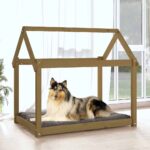 Hondenmand 101x70x90 cm massief grenenhout honingbruin - Image 3