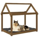 Hondenmand 101x70x90 cm massief grenenhout honingbruin - Image 4