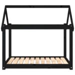 Hondenmand 101x70x90 cm massief grenenhout zwart - Image 5