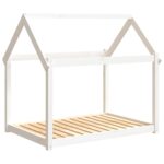 Hondenmand 111x80x100 cm massief grenenhout wit - Image 2